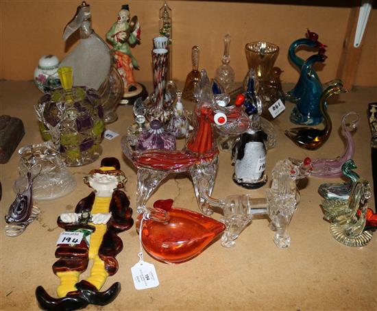 Qty glass animals, etc & ceramics